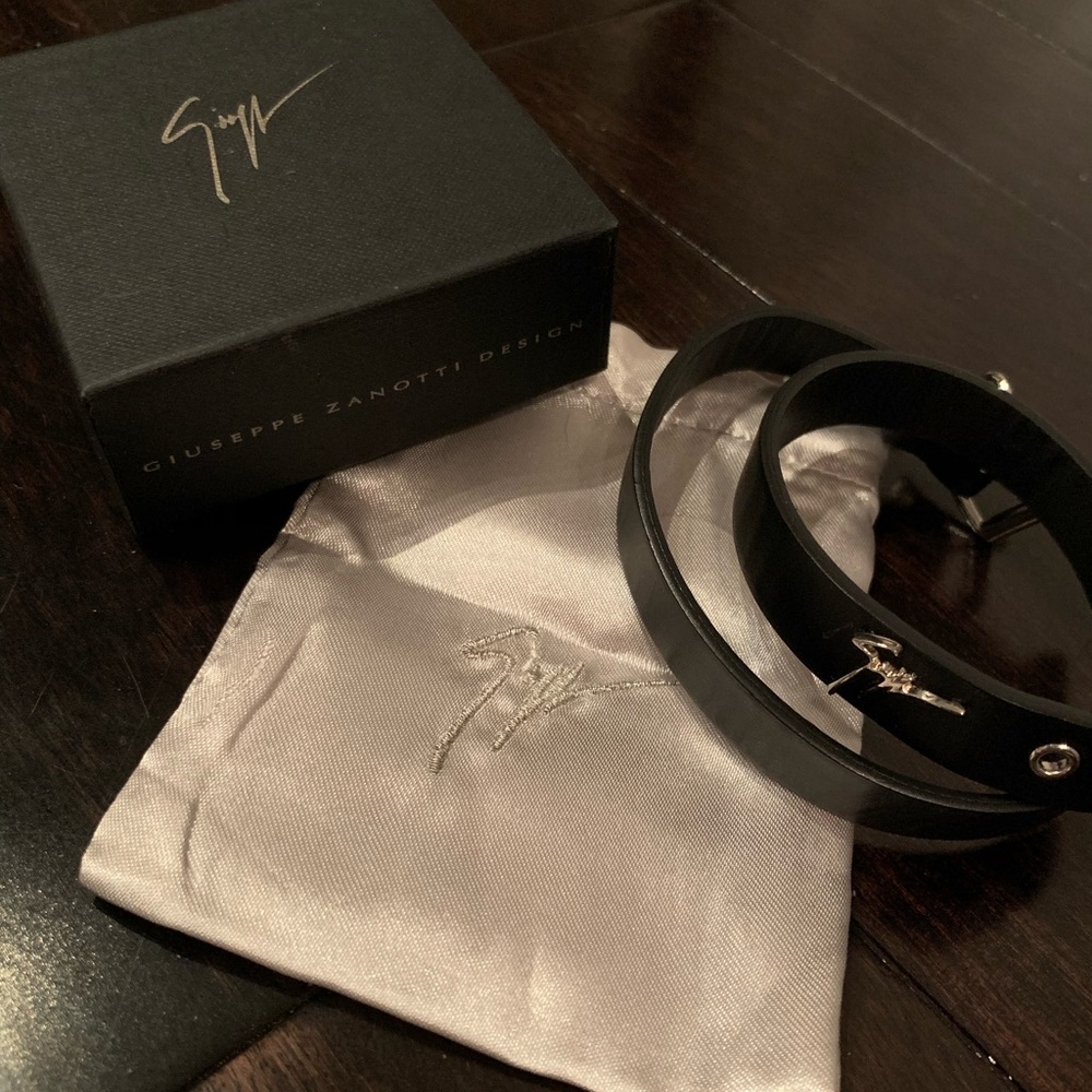 Giuseppe zanotti leather wrapped bracelet